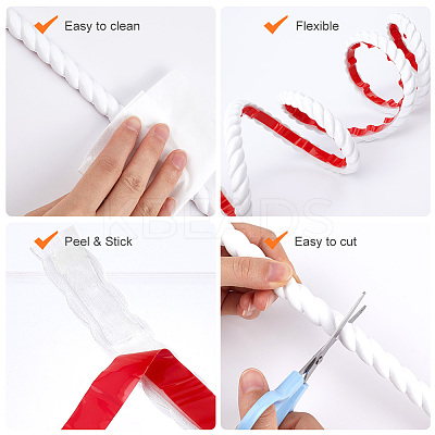 5M PVC Self-Adhesive Flexible Molding Trim AJEW-WH0016-44B-1