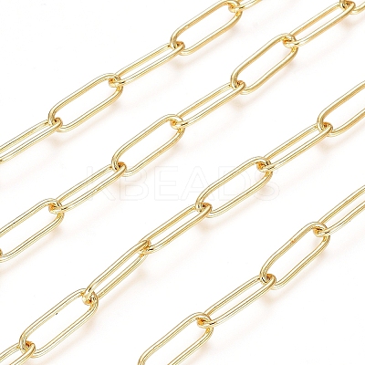 Soldered Brass Paperclip Chains CHC-D025-03G-01-1
