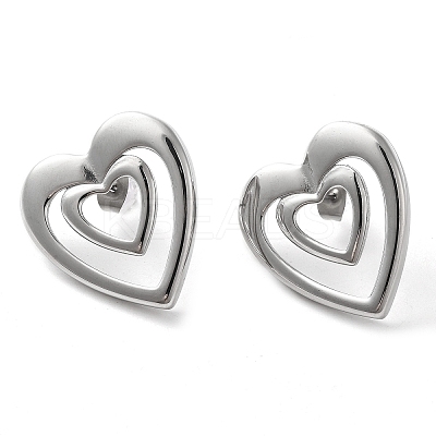 Non-Tarnish 304 Stainless Steel Stud Earrings EJEW-D104-03P-1