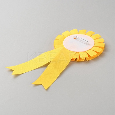 Award Ribbon Shape Iron Badge Pins JEWB-WH20002-04A-1