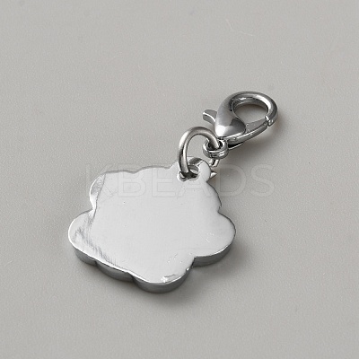 Zinc Alloy Enamel Glitter Powder Pendant Decoration HJEW-WH0001-14P-08-1