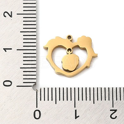 Ion Plating(IP) 304 Stainless Steel Charms STAS-Q301-33G-1