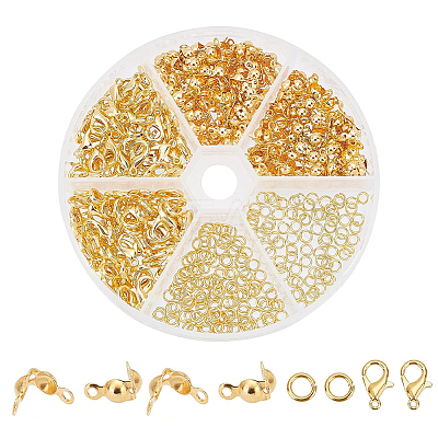 200Pcs Brass End Bead Tips DIY-PH0002-96A-1