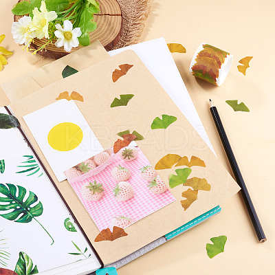 Autumn Leaf Paper Tape Stickers for Card Making DIY-TAC0032-23G-1