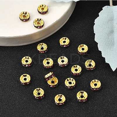 Brass Rhinestone Spacer Beads RB-A014-Z8mm-10G-1