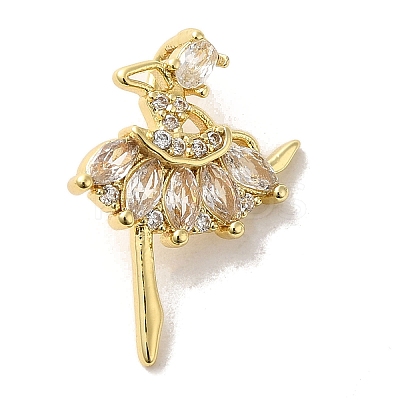 Brass Cubic Zirconia Pendants LS-KK-M278-12G-1