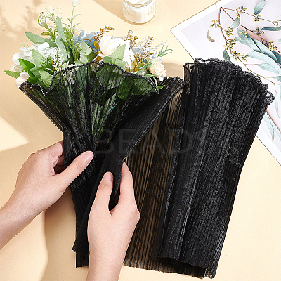 Pleated Gauze Yarn Flower Bouquets Wrapping Packaging DIY-WH0502-63-1