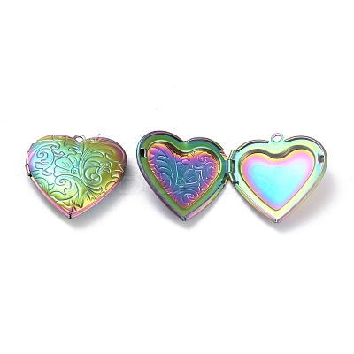 304 Stainless Steel Locket Pendants LS-STAS-O147-02A-1