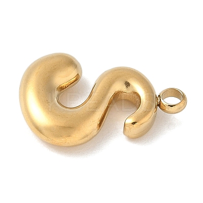 304 Stainless Steel Initial Pendants STAS-S186-12S-G-1