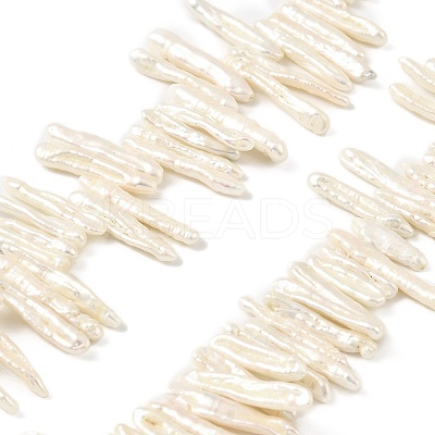 Natural Baroque Keshi Pearl Beads Strands PEAR-B004-02A-01A-1