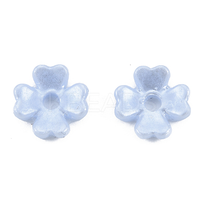 Resin Imitation Pearl Bead Caps X-RESI-N036-03-1