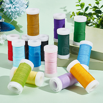 15 Rolls 15 Colors Nylon Braided Cord OCOR-PH0001-88-1