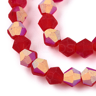 Imitate Austrian Crystal Bicone Frosted Glass Beads Strands EGLA-A039-T3mm-MB14-1
