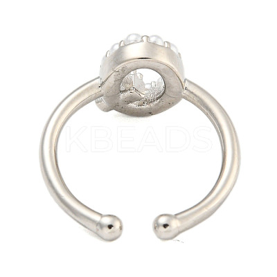 Rack Plating Brass Open Cuff Rings for Women RJEW-F162-01P-Q-1