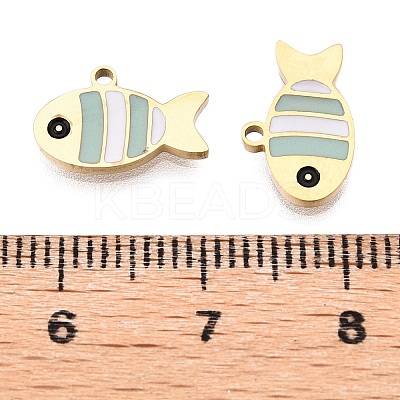 Ion Plating(IP) 316L Surgical Stainless Steel Charms STAS-D035-01B-G-02-1