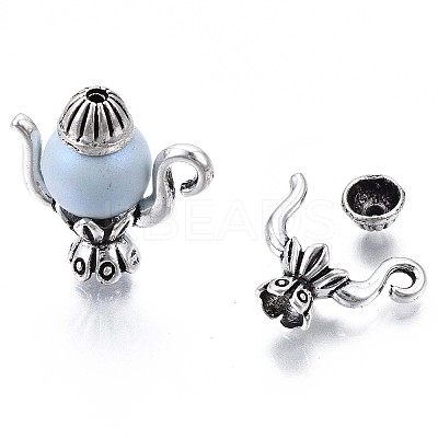 Tibetan Style Alloy Bead Frame PALLOY-Q441-079-RS-1