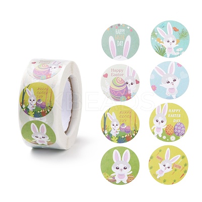 8 Patterns Easter Theme Self Adhesive Paper Sticker Rolls DIY-C060-03N-1