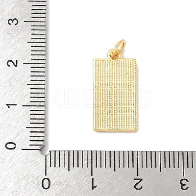 Brass Pave Natural White Shell Pendants KK-S522-05E-G-1