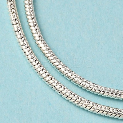 Brass Round Snake Chain Necklace Making KK-F763-07P-1