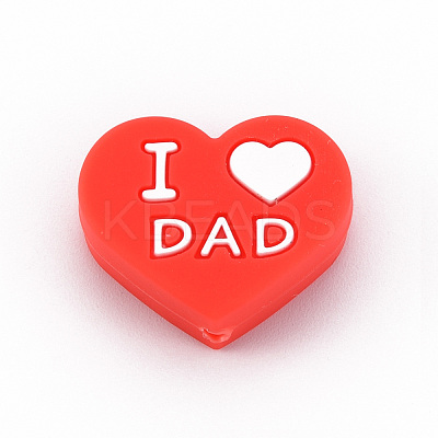 Mother's Day Father's Day Food Grade Eco-Friendly Silicone Focal Beads SIL-N002-10B-1