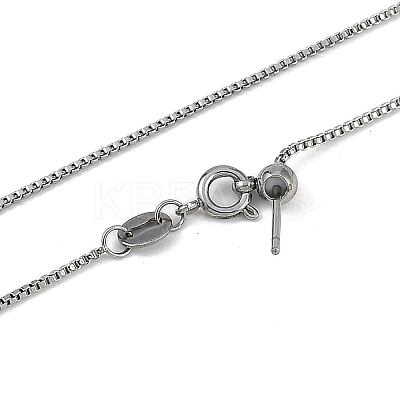 304 Stainless Steel Box Chains Necklaces NJEW-H042-09P-1