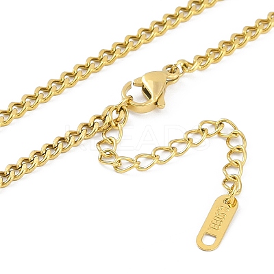 Ion Plating(IP) 304 Stainless Steel Pave Clear Cubic Zirconia Heart Lock Pendant Necklaces for Women NJEW-K276-25G-1