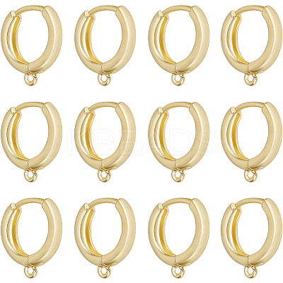 10Pairs Brass Hoop Earrings EJEW-BBC0001-55-1