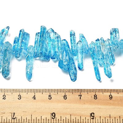 Natural Crackle Quartz Crystal Dyed Beads Strands G-I345-03B-1
