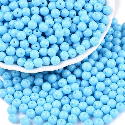 Opaque Baking Paint Glass Beads DGLA-T004-02Q-1