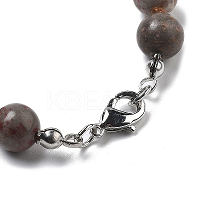 8.5mm Round Natural Gemstone Beaded Necklaces NJEW-F327-02A-01-1