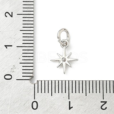 Brass Micro Pave Cubic Zirconia Pendants KK-D386-03P-1