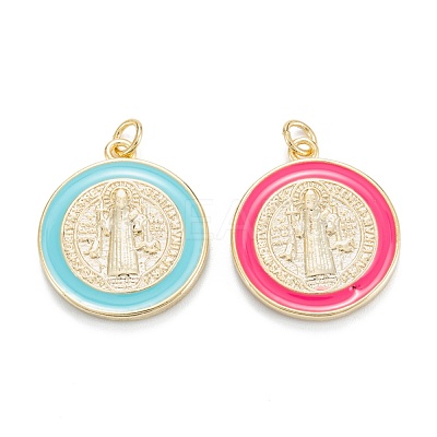 Brass Enamel Pendants KK-G399-01-1