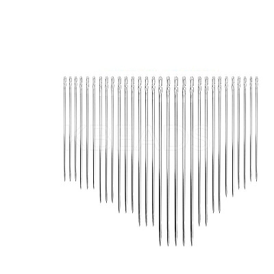 30Pcs Galvanized Iron Self Threading Hand Sewing Needles TOOL-NH0001-02A-1