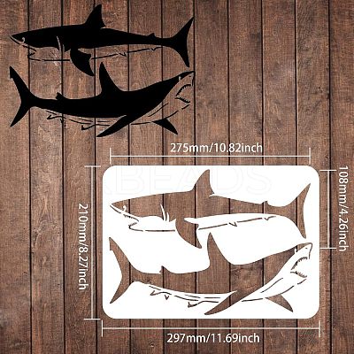 Large Plastic Reusable Drawing Painting Stencils Templates DIY-WH0202-212-1