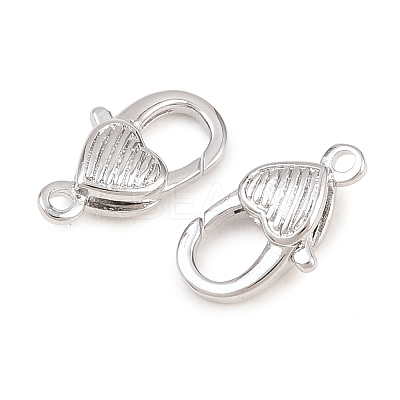Brass Lobster Claw Clasps KK-H287-08E-P-1