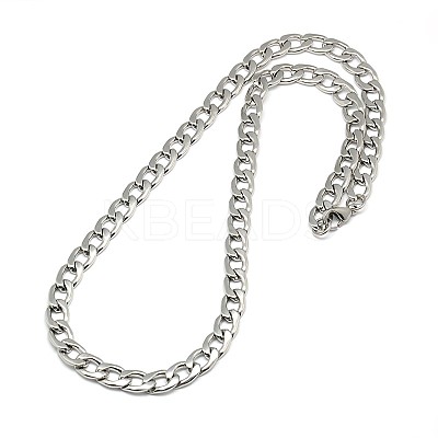 Tarnish Resistant Fashionable 304 Stainless Steel Curb Chain/Twisted Chain Necklaces LS-STAS-A028-N126P-1