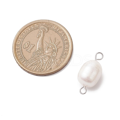 Natural Cultured Freshwater Pearl Links PALLOY-JF04384-02-1
