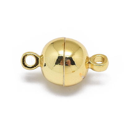 Rack Plating Brass Magnetic Clasps with Loops LS-KK-F801-02B-G-1