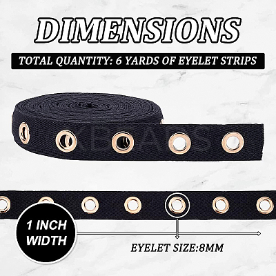 Cotton Ribbons with Eyelet Ring and Metallic Wire Twist Ties SRIB-BC0001-06-1