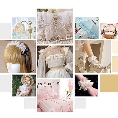 10M 10% Spandex 90% Polyamide Layered Pleated Lace Ribbon OCOR-GA0002-42C-1