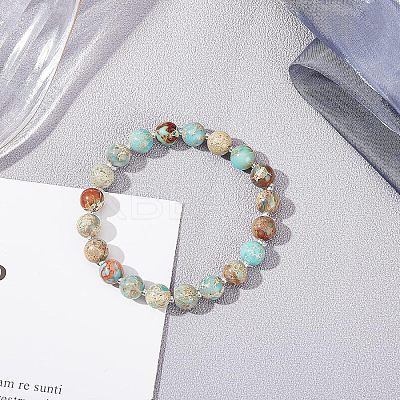 Natural Regalite/Imperial Jasper/Sea Sediment Jasper Beads Strands G-OC0001-05-1