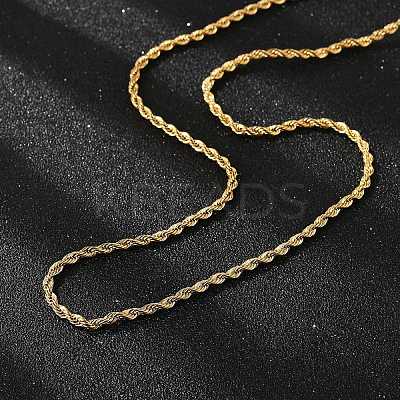 304 Stainless Steel Rope Chain Necklaces NJEW-E026-09G-1