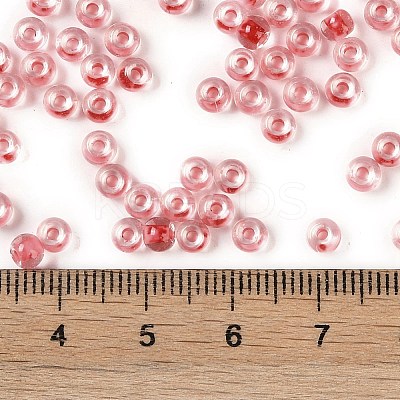 Transparent Inside Colours Glass Seed Beads SEED-A032-04J-1