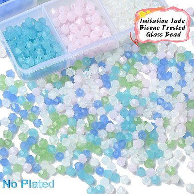 600Pcs 6 Colors Imitation Jade Glass Beads Strands GLAA-YW0003-29-1