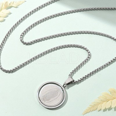 201 Stainless Steel Pendant Necklaces NJEW-Z058-01P-1