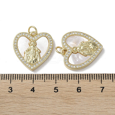 Brass Micro Pave Cubic Zirconia Pendants KK-G485-19D-G-1