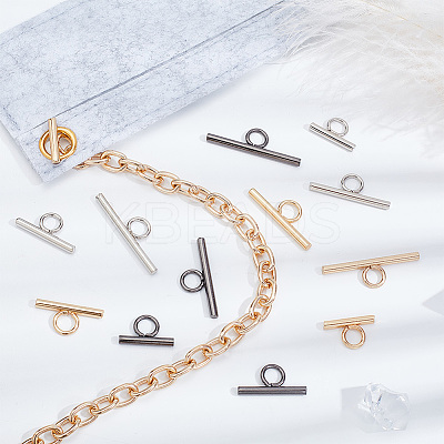 120Pcs 12 Styles Iron Toggle Clasps IFIN-WR0001-08-1