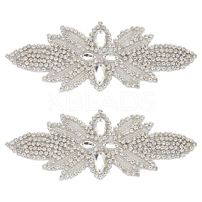 Flower Glass Seed Cloth Sew on Appliques PATC-WH0008-92A-1