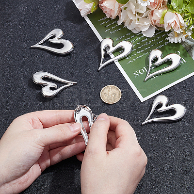 6Pcs Heart Zinc Alloy Lapel Pins for Backpack Clothes JEWB-UN0002-74P-1