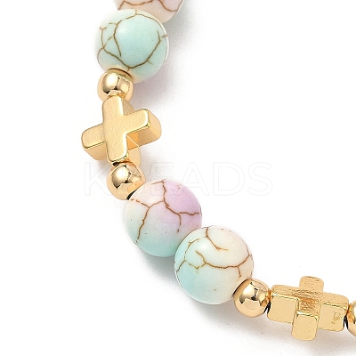 Heart with Eye Alloy Enamel Charm Bracelets BJEW-JB12287-02-1